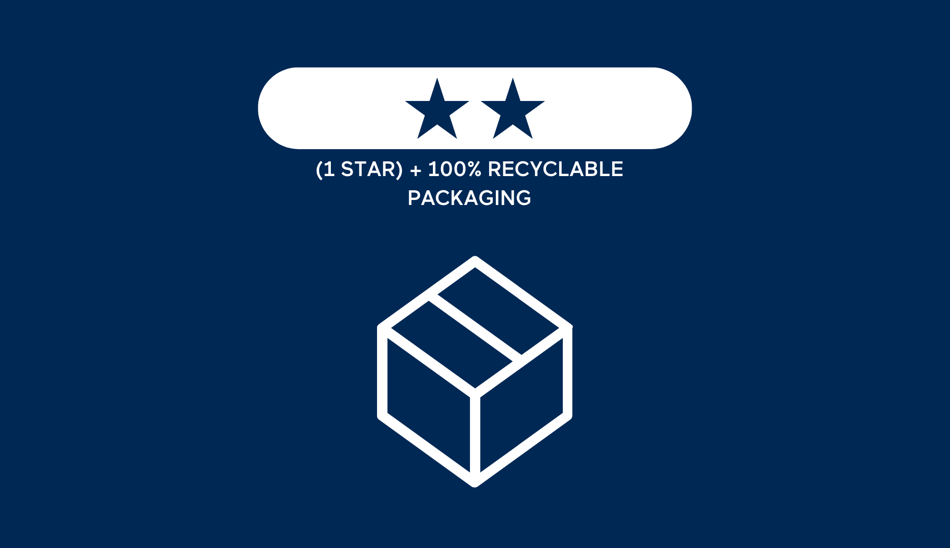 2 Stars: (1 Star) + & 100% recyclable packaging.