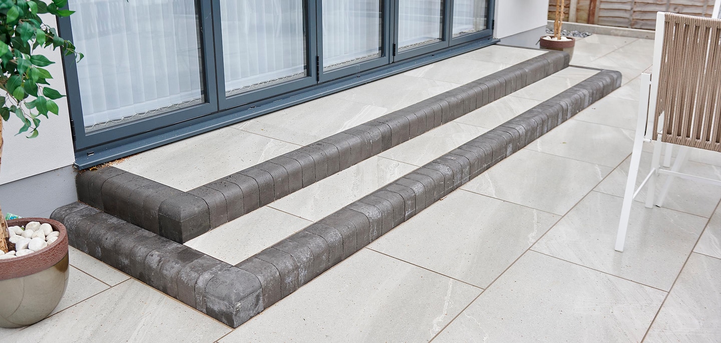 High Kerb Charcoal and Eclipse Grande Dunstone Grey